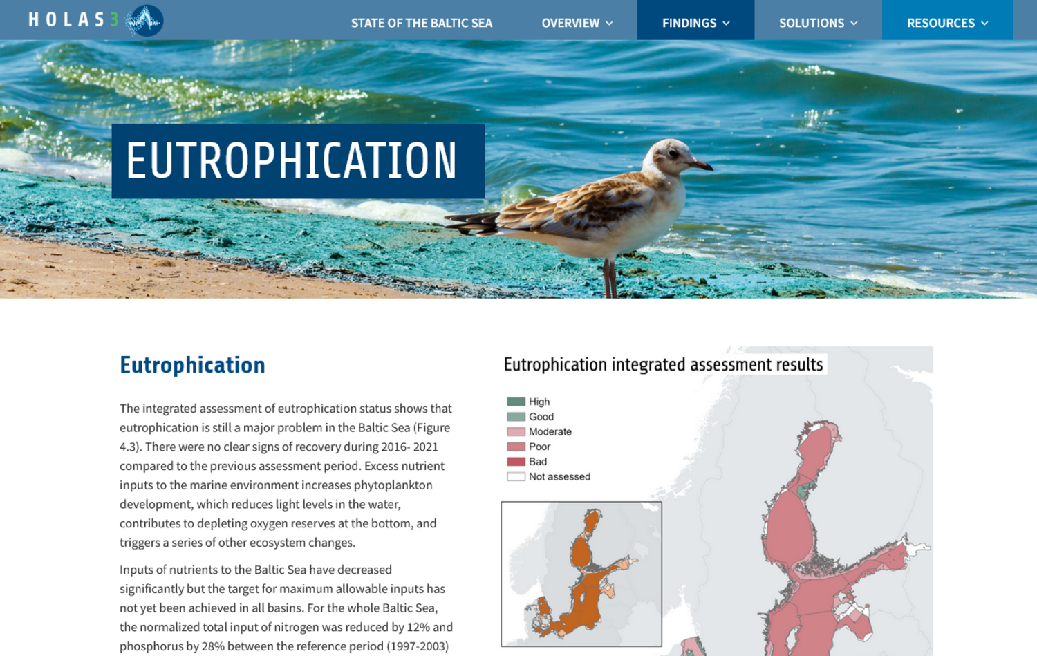 Screenshot der Startseite